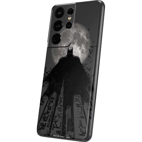 DC Comics Batman On City with Moon Art Galaxy S21 Ultra 5G Skin